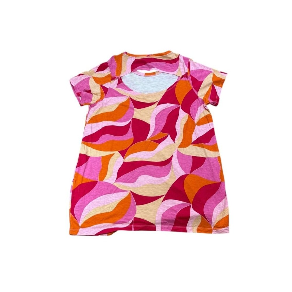 Sanctuary Reveal Abstract Print Organic Cotton T-Shirt Dress Size 2X Plus Beach - Picture 3 of 7